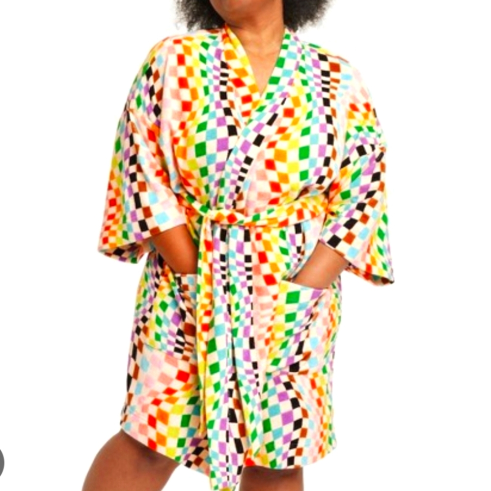 ๐ Rainbow Checkered Robe! - Picture 1 of 1